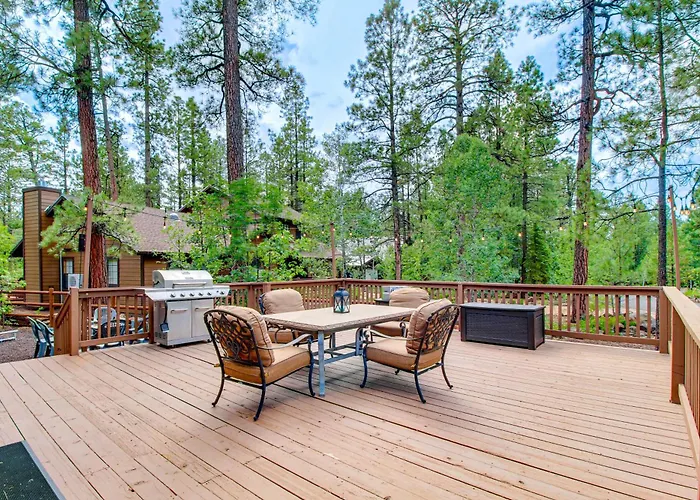 Wraparound Deck + Large Yard: Pinetop Home! Indian Pine